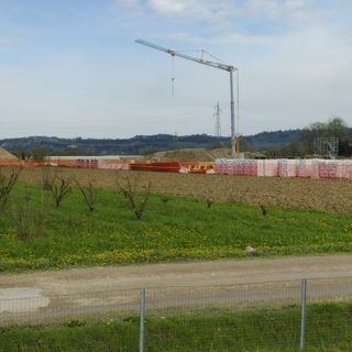 Il cantiere per la costruzione dell’impianto a Canove di Govone