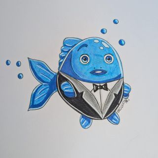 Pesce di aprile, disegno di Cristina Lioci Pesce di aprile, disegno di Cristina Lioci