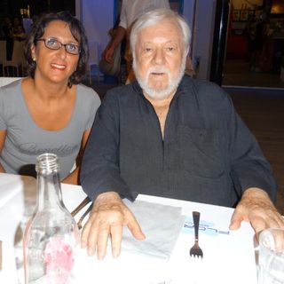 Silvia Gullino con il compianto Paolo Villaggio