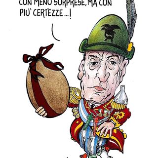 La vignetta di Pasqua e gli auguri degli Uomini di Mondo che auspicano un ritorno alla normalità in questo periodo oltremodo confuso e spiazzante