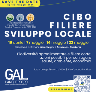 Cibo, filiere, sviluppo sociale: quattro appuntamenti per costruire il futuro del territorio Cibo, filiere, sviluppo sociale: quattro appuntamenti per costruire il futuro del territorio
