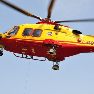 L'elisoccorso del 118 (foto di repertorio)