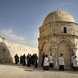 Il santuario Ascensione sul Monte degli Ulivi