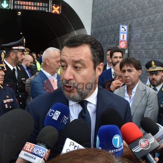 Matteo Salvini all'apertura del tunnel di Tenda, nel giugno scorso Matteo Salvini all'apertura del tunnel di Tenda, nel giugno scorso