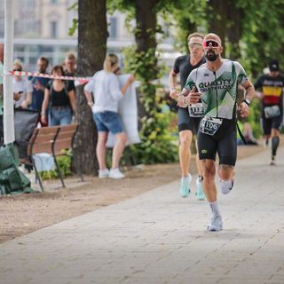 Paolo Lanfranco durante la prova di corsa