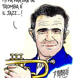 La vignetta di Paparelli omaggia Paolo Fresu, domani in concerto a Cherasco