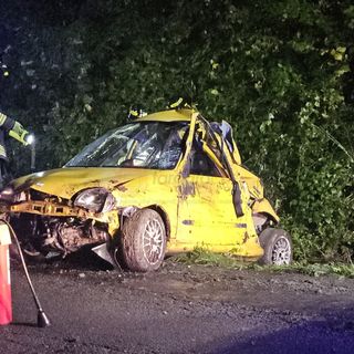 L'auto coinvolta nell'incidente (foto Edoardo Fortunato)