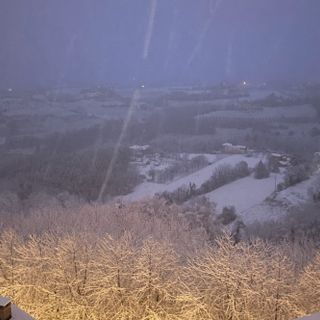 La nevicata in corso a Mondovì La nevicata in corso a Mondovì