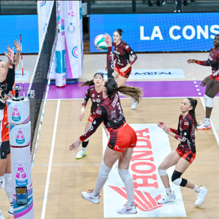 Melanie Parra, premiata MVP del match, in azione contro le Gatte (foto di Danilo Ninotto)