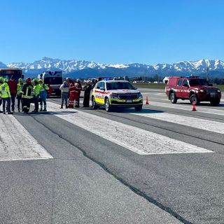 L'esercitazione svolta in mattinata sulla pista dell'aeroporto di Levaldigi L'esercitazione svolta in mattinata sulla pista dell'aeroporto di Levaldigi