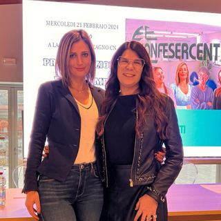 Da sinistra il presidente Federbimbi Marchisio e il direttore generale provincia di Cuneo Nadia dal Bono