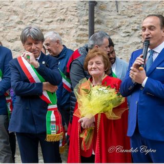 Il presidente della Regione Alberto Cirio con il sindaco Borgna e la presidente Vaschetto (Fotoservizio di Candido Capra)