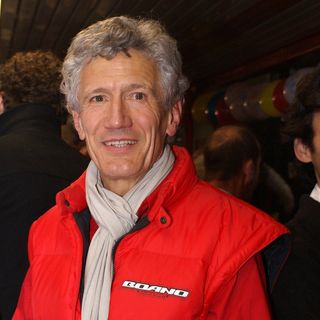 Un'immagine del 2010: Roberto Boano alla presentazione della Dakar