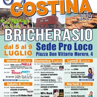 La Sagra della Costina di Bricherasio ‘si fa largo’ e inizia già dal venerdì con paella e Flower Party