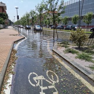 Corso Europa allagato dopo il nubifragio dello scorso 6 luglio