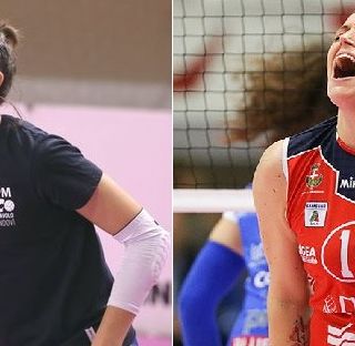 il libero della Lpm Agata Tellone (ph. Peirone) e Sofia Rebora in una foto di repertorio (ph. Silvestri)