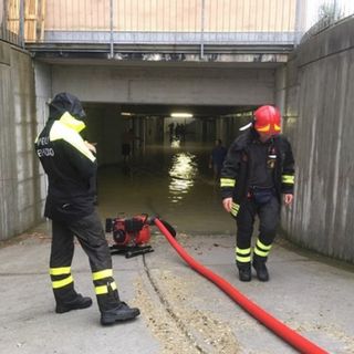 Un'immagine degli allagamenti che avevano interessato la capitale delle Langhe nel settembre 2018