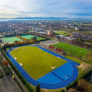 Il complesso sportivo di viale Madonna dei Fiori in uno scatto di Tino Gerbaldo