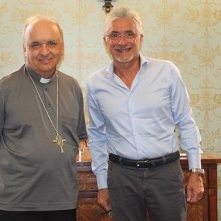 Il vescovo, monsignor Marco Brunetti e il sindaco di Alba Carlo Bo