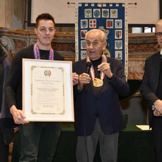Alcuni momenti della premiazione tenuta giovedì a Canale