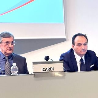 L'assessore Icardi e il governatore Cirio alla presentazione del progetto per il nuovo ospedale tenuta nel febbraio scorso in Provincia