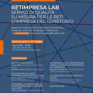 "Retimpresa lab": a Cuneo nasce il network di Confindustria che offre servizi alle aziende che fanno rete