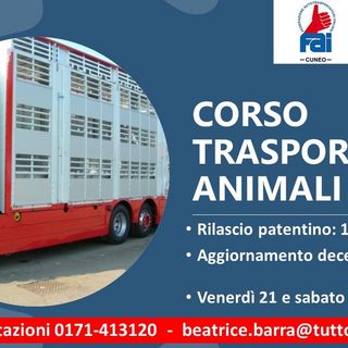 Iscriviti al corso “Conducenti trasporto animali vivi”