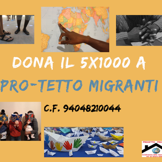 Il manifesto con l'appello dell'8x1000 in favore di Pro-Tetto