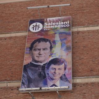 Don Giovanni Bosco e Domenico Savio nella bella rappresentazione voluta dai Salesiani di Bra