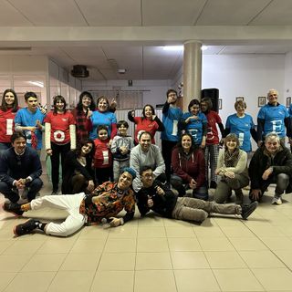 Frio con i ragazzi degli Angeli di Ninfa nei locali del Circolo La Concordia di Salsasio