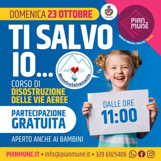 “Ti Salvo io”: a Pian Munè di Paesana corso gratuito di disostruzione delle vie aeree