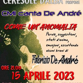 Ceresole d'Alba, al teatro parrocchiale un concerto dedicato a Fabrizio De Andrè