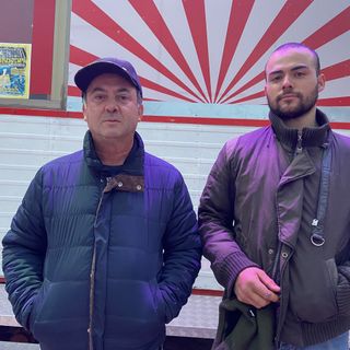 Fabrizio Medini con suo figlio Christian