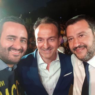 Racca con Matteo Salvini e Alberto Cirio