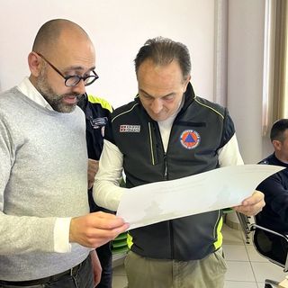 Il governatore Cirio e il presidente della Provincia Luca Robaldo sabato mattina presso il COC di Mondovì