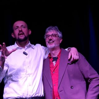 Maurizio D'Andrea e l'attore Giulio Prosperi