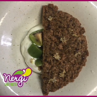 Mercoledì Veg: Nergi, panna acida e cialda al muscovado