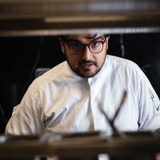 Pasquale Laera, nelle cucine del suo nuovo ristorante di Monforte Pasquale Laera, nelle cucine del suo nuovo ristorante di Monforte