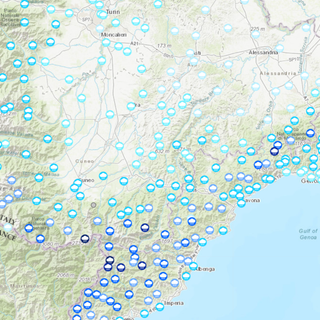 I valori di precipitazioni registrati da Arpa sul Piemonte