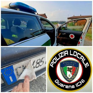Guarene, viaggiava sull'Asti-Alba senza assicurazione e con targhe modificate per eludere i controlli