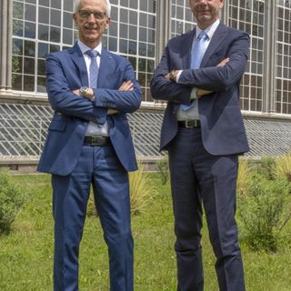 Giovanni Claudio Olivero e Marco Carelli, presidente e direttore generale di Banca di Cherasco