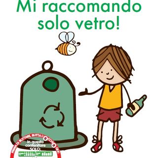 Alba: solo oggetti in vetro nelle campane verdi