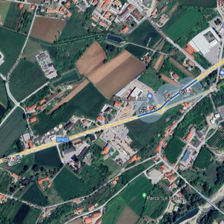 La Sp 422 all’ingresso di Cuneo La Sp 422 all’ingresso di Cuneo