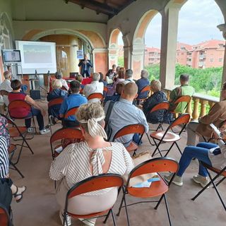 I partecipanti all'ultimo incontro di Storie del Viso a Costigliole Saluzzo