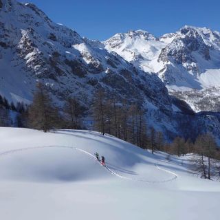 Scorcio innevato della Valle Maira