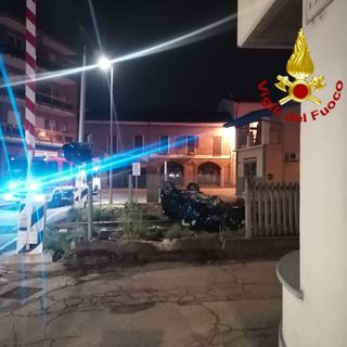 Il luogo dell'incidente avvenuto nella notte a Neive Borgonuovo