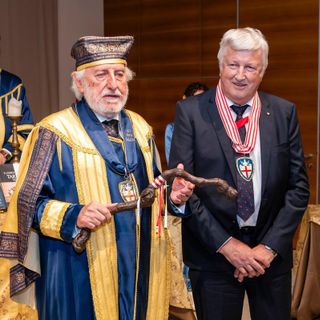 Il Gran Maestro Tomaso Zanoletti con Mariano Costamagna