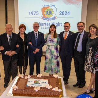 Un momento della serata celebrativa del L.C. Bra Host