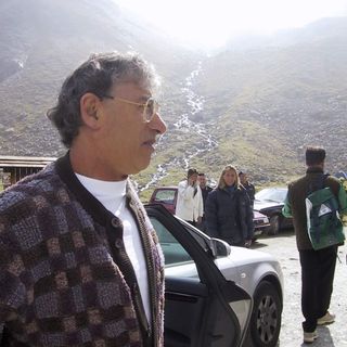 Umberto Bossi a Pian del Re nel lontano 2002