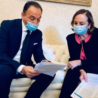 Il governatore Cirio col ministro Lamorgese (archivio) Il governatore Cirio col ministro Lamorgese (archivio)